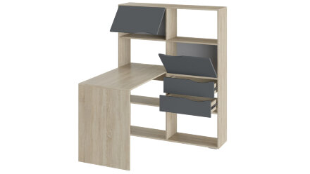 Стол письменный тип 7, дуб сонома/графит 