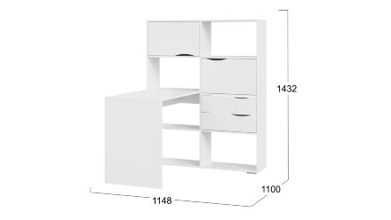 Стол письменный тип 7, белый ясень 