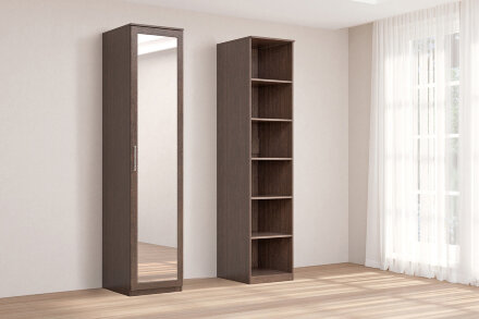  Пенал с зеркальной дверью КЭТ-4, венге 