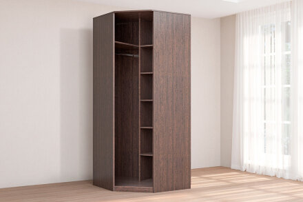 Шкаф угловой с глухой дверью КЭТ-4, венге 