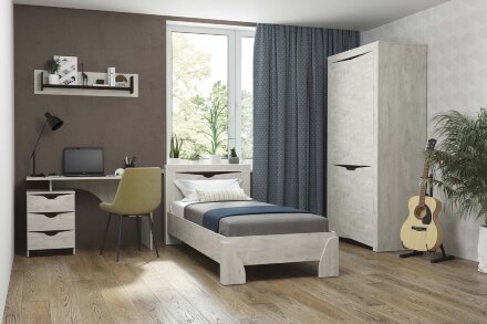 Модульная детская Лючия, Бетон пайн 